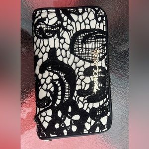 Betsy’s Johnson bifold black & white lace wallet